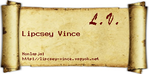 Lipcsey Vince névjegykártya